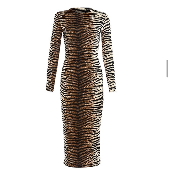 Le Tigre Stripe Maxi Tiger/Animal Print Dress - Picture 5 of 8